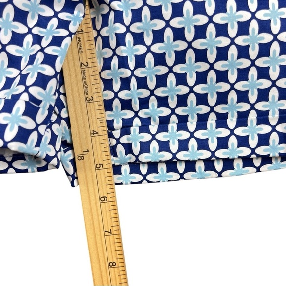 Liz Claiborne Shorts Women's 14 Sloane Floral Patterned Cuffed Hem Blue Pockets - Picture 11 of 12